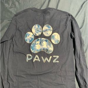 Paws long sleeve shirt navy blue